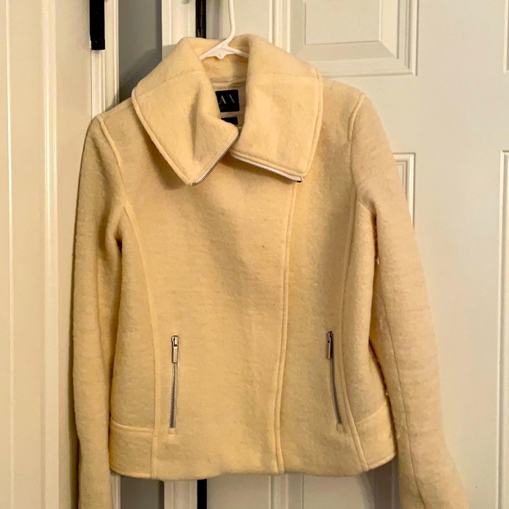 Armani Exchange Wool cross zip wool jacket